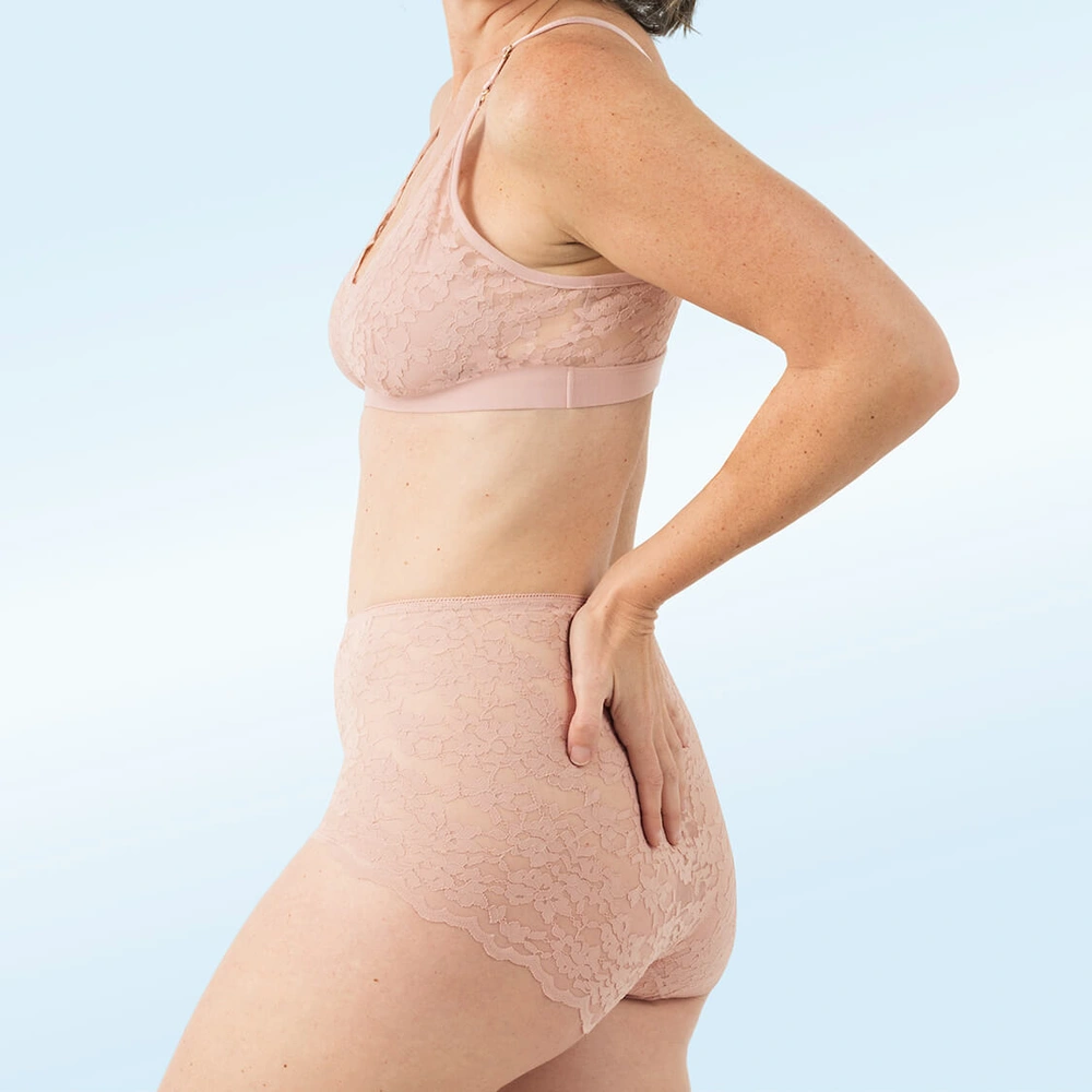 Her Highness Leakproof Briefs in pink Queen's Lace